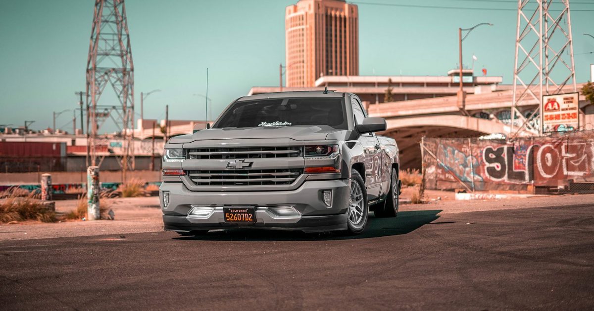 Battleship Gray Chevrolet Silverado F14 Drag…